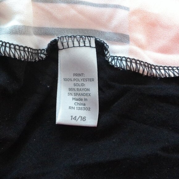 Colorful Abstract Tank Top, with shiny beads details, Orange, black, pink, red, - Picture 8 of 8